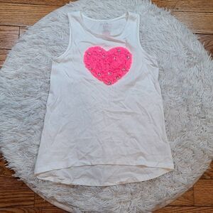 Maggie & Zoe Girls Embellished Heart Tank Top